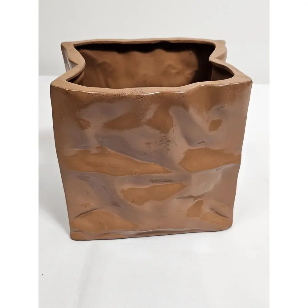 Vintage 1987 Nowell’s Ceramic Paper Bag Design Pot With Large Ducks - Picture 4 of 10